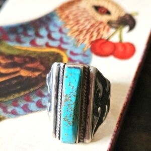 Amazing Vintage Sterling Silver Turquoise Ting